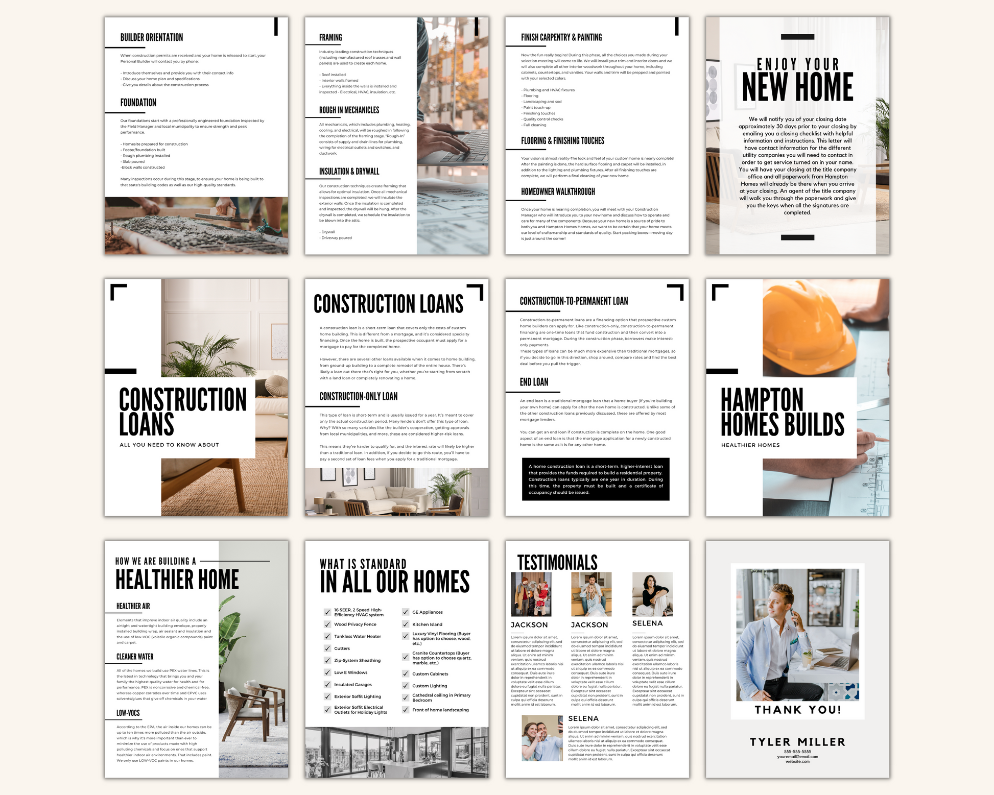 Real Estate Template Bundle for Construction Properties Real Estate Template for Builders Real Estate Building a New Home Guide Template For Homebuilding Agents