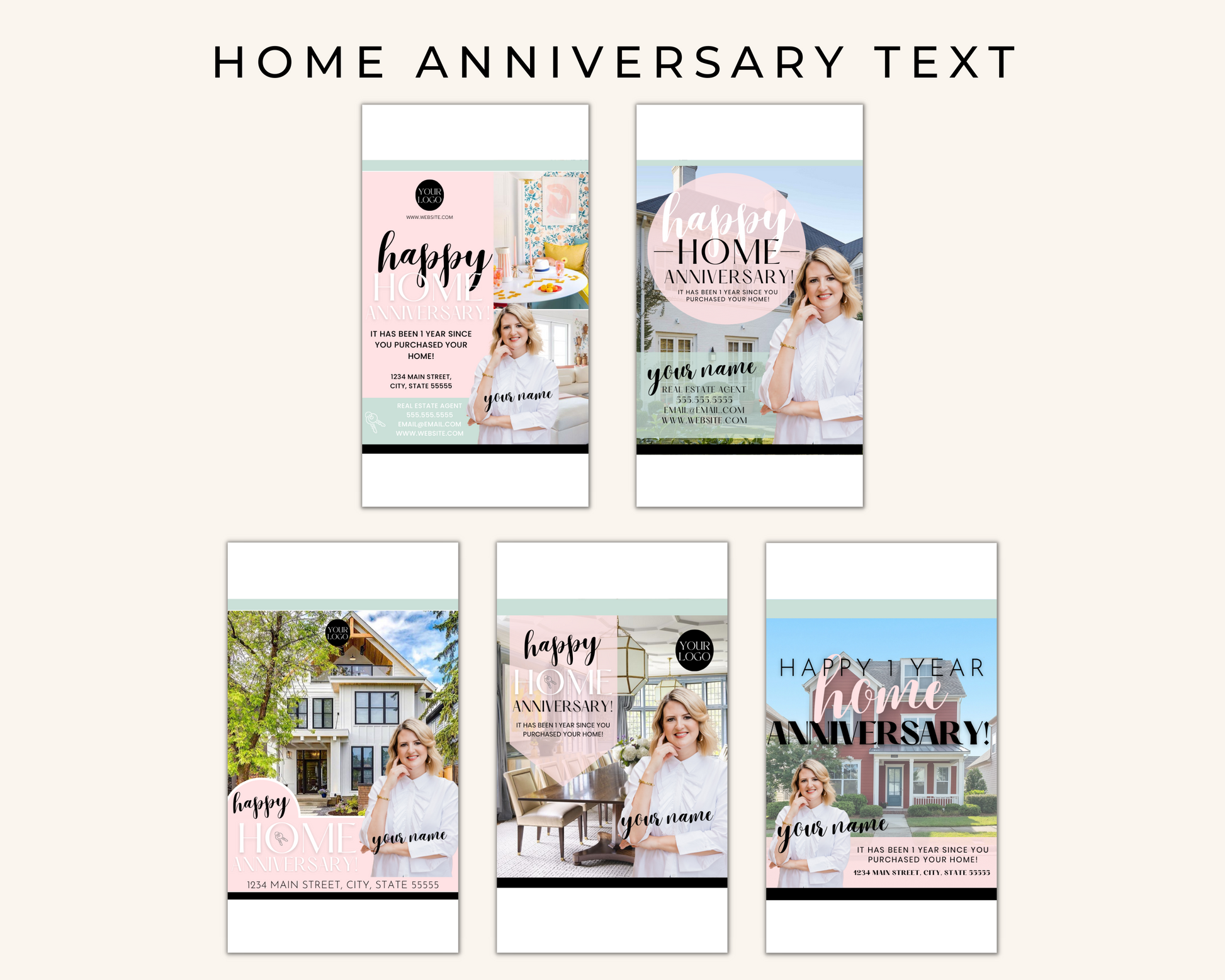 Real Estate Text Message Images Pink Real Estate Template