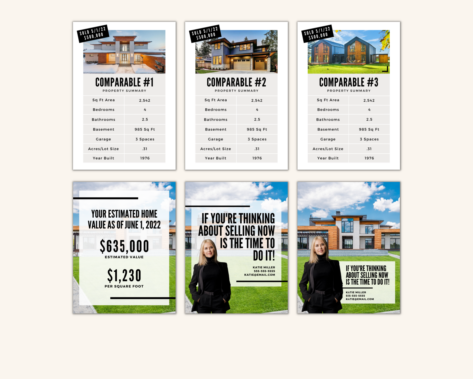 Real Estate Template Text Message Images for CMA