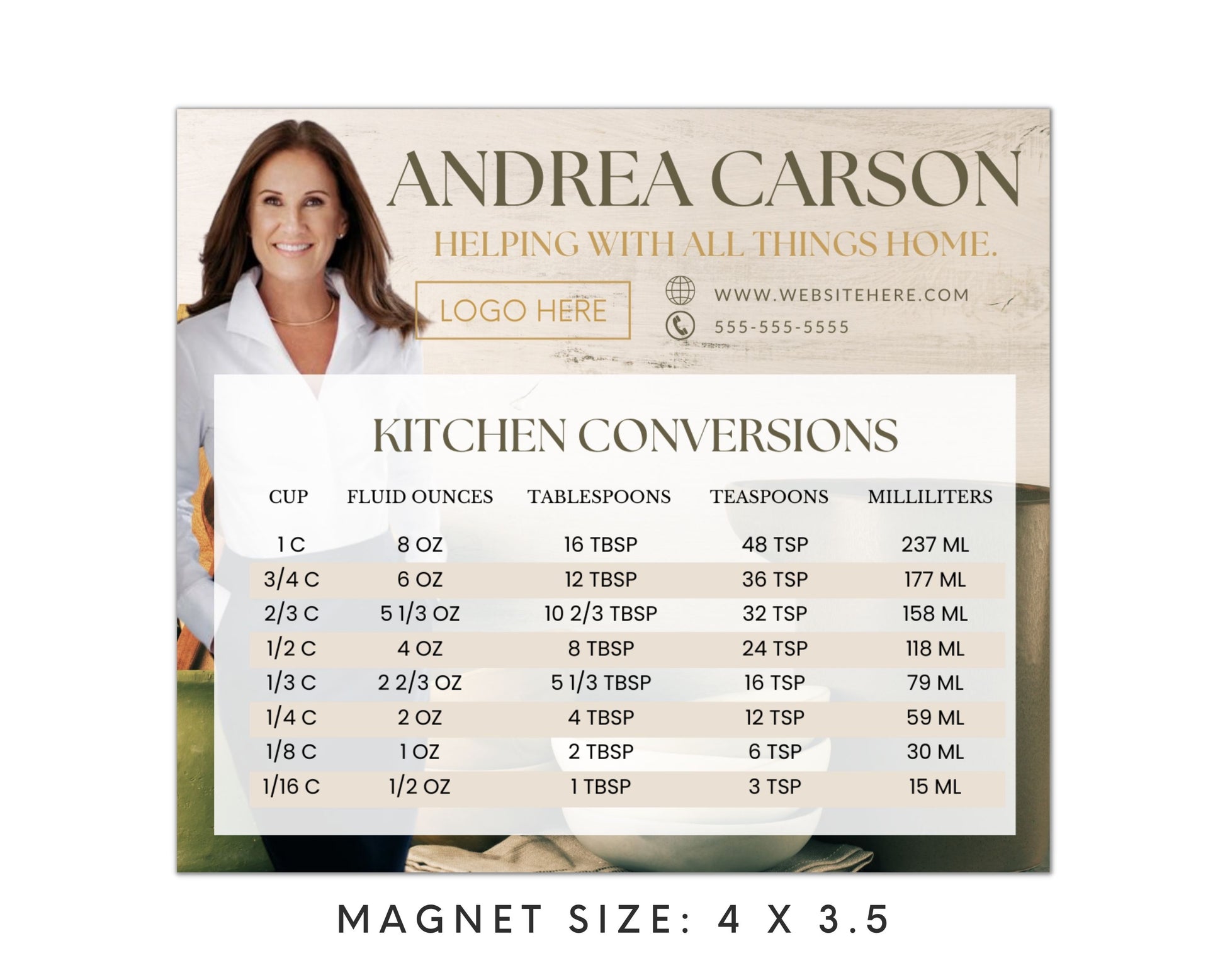 Real Estate Template – Promo Magnet with Kitchen Conversions 7