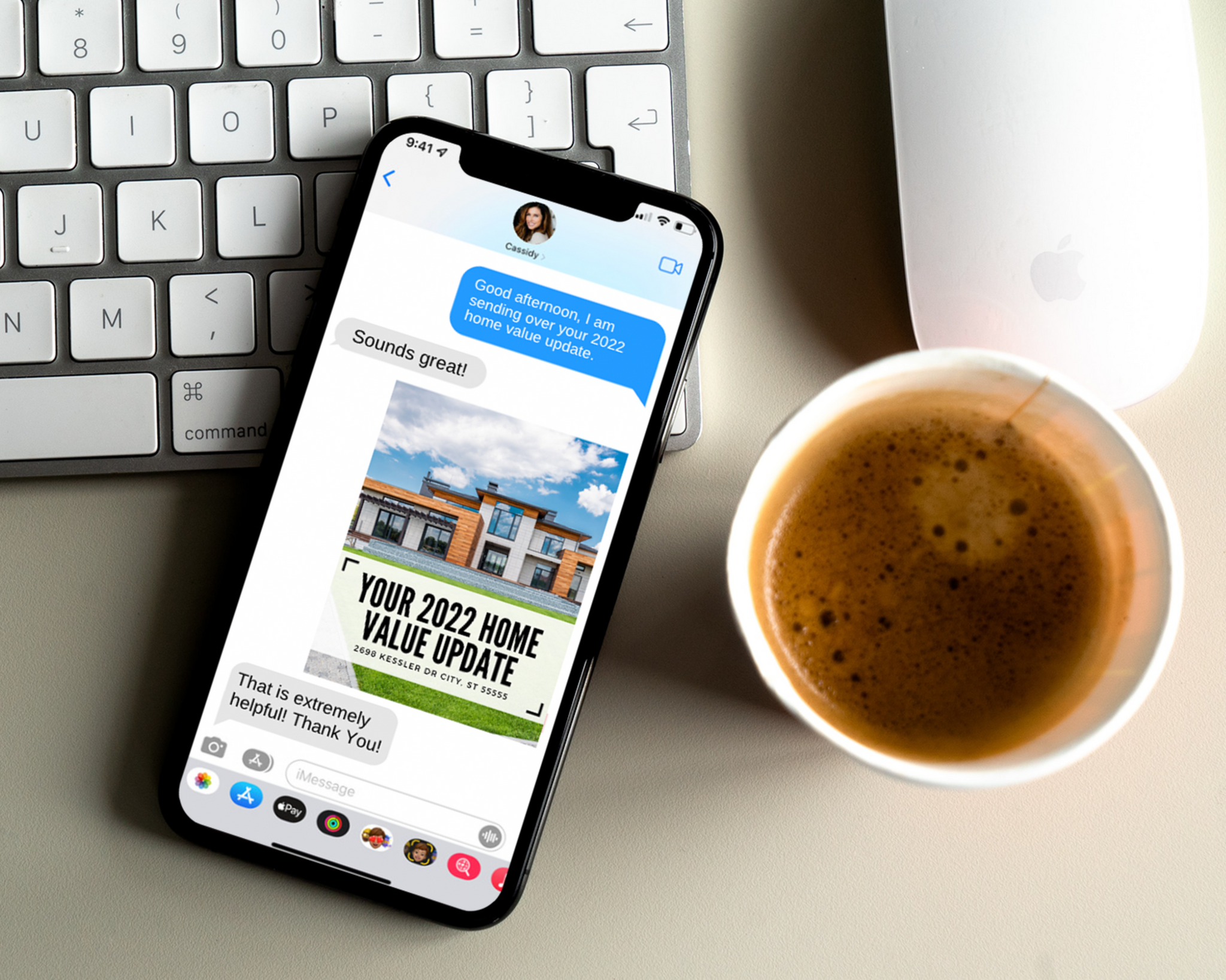 Text Message Images for CMA Minimal Brand Real Estate Template