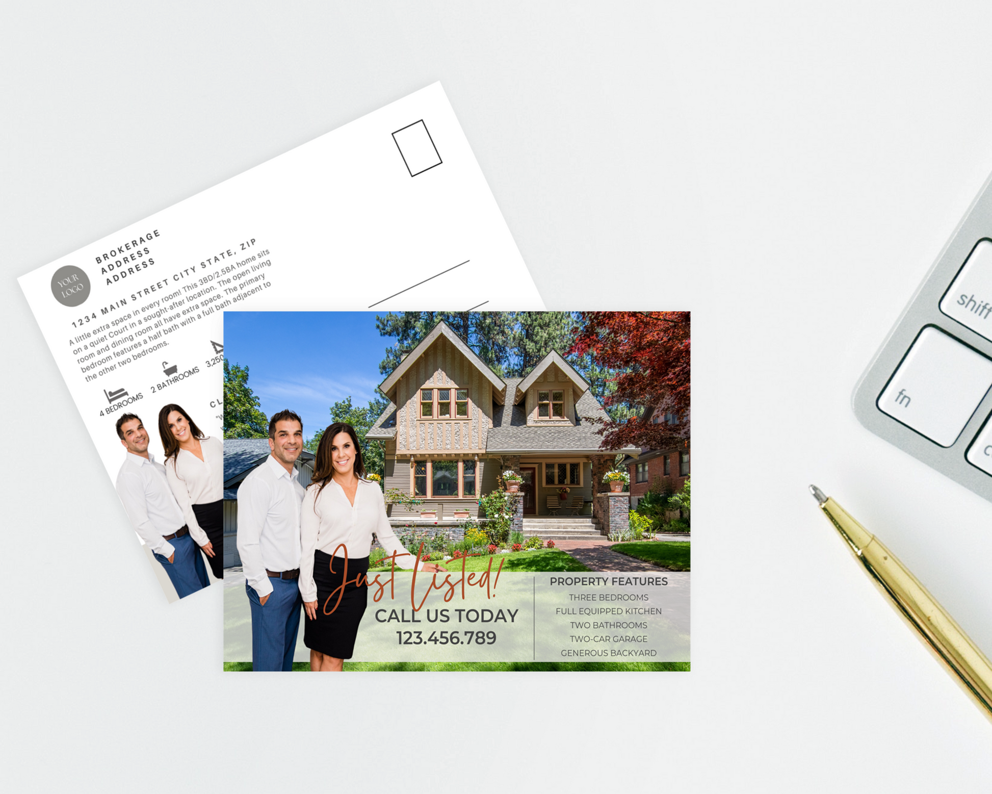 Real Estate Template – Real Estate Postcard 6 - Just Listed