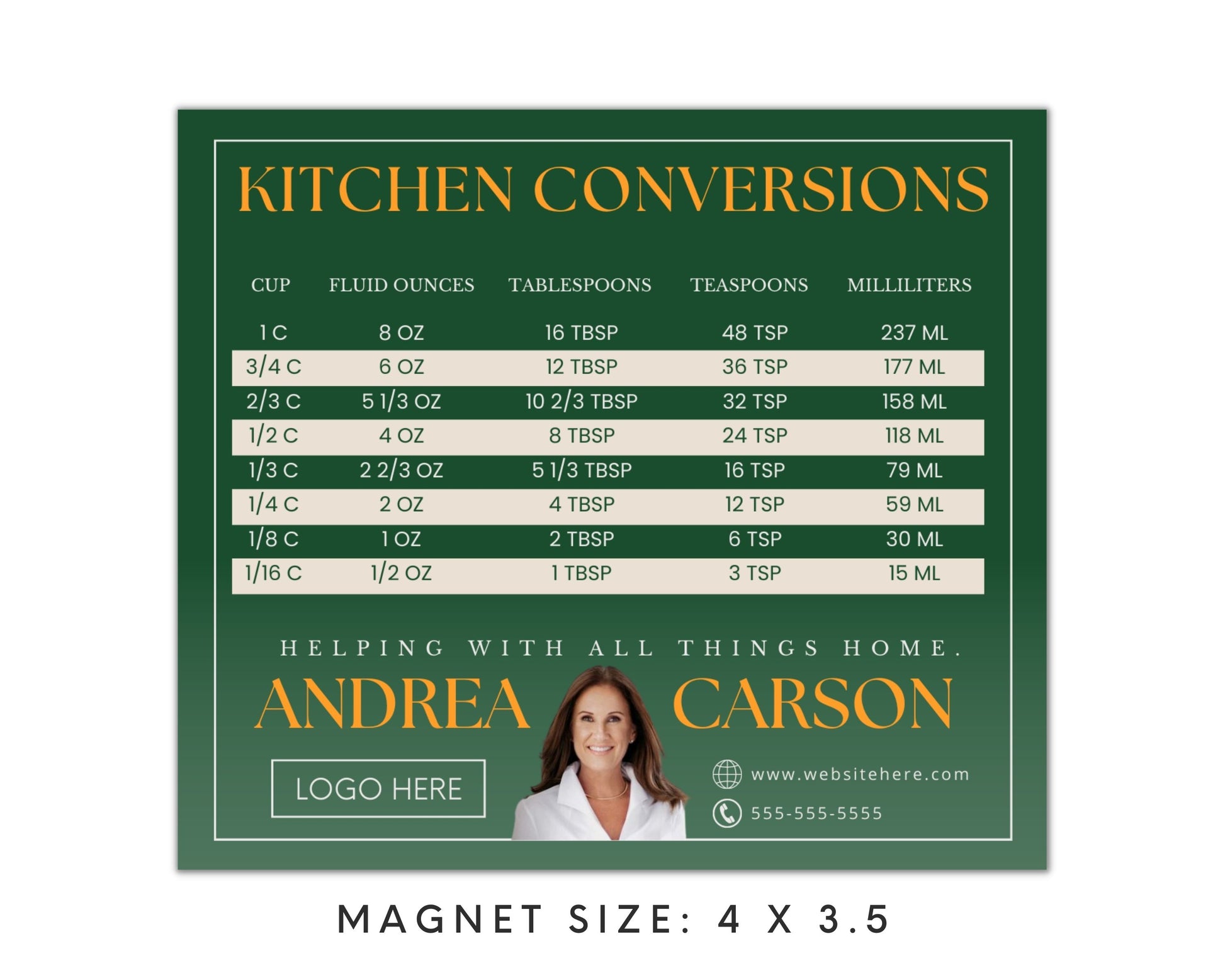Real Estate Template – Promo Magnet with Kitchen Conversions 10
