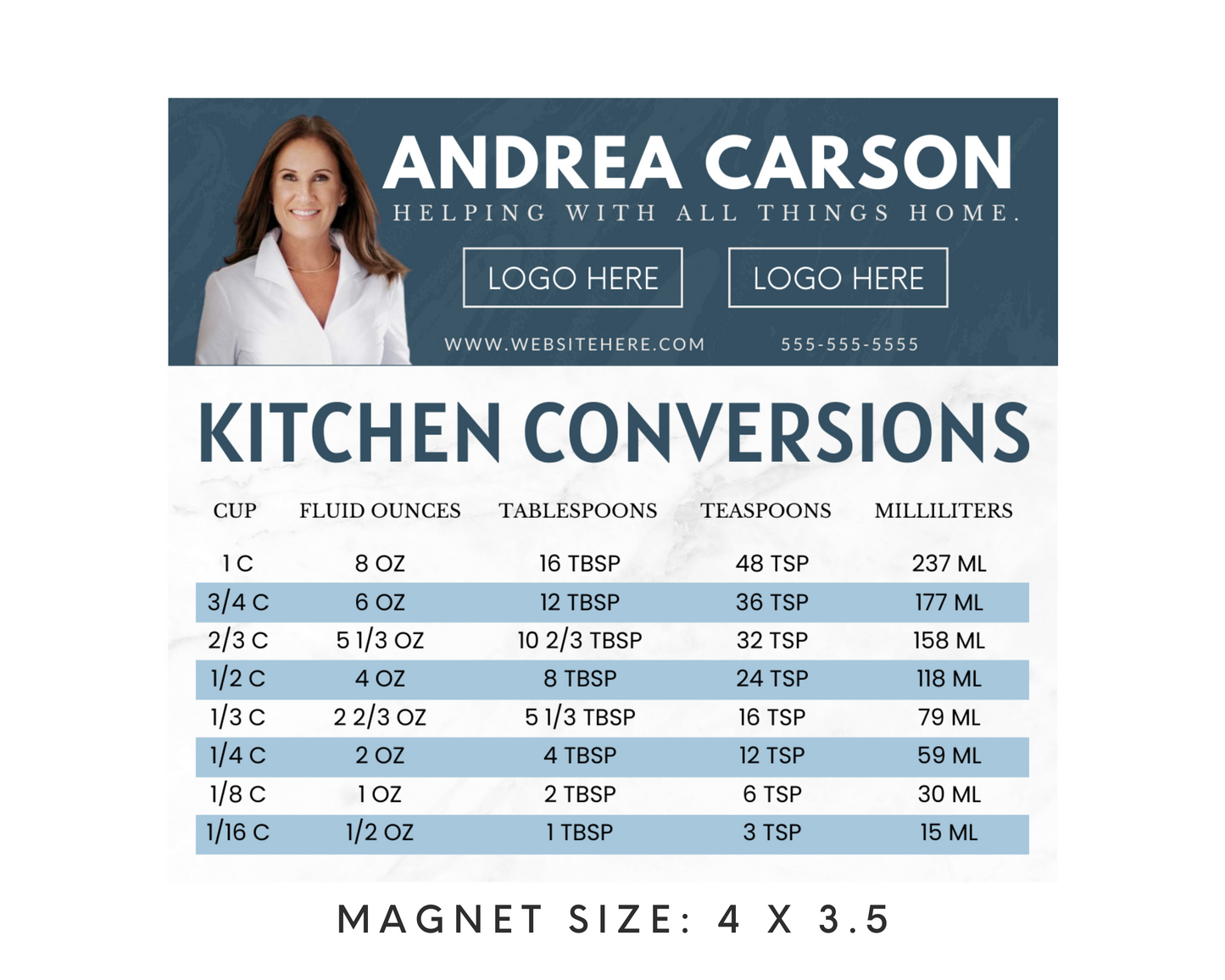 Real Estate Template – Promo Magnet with Kitchen Conversions 3