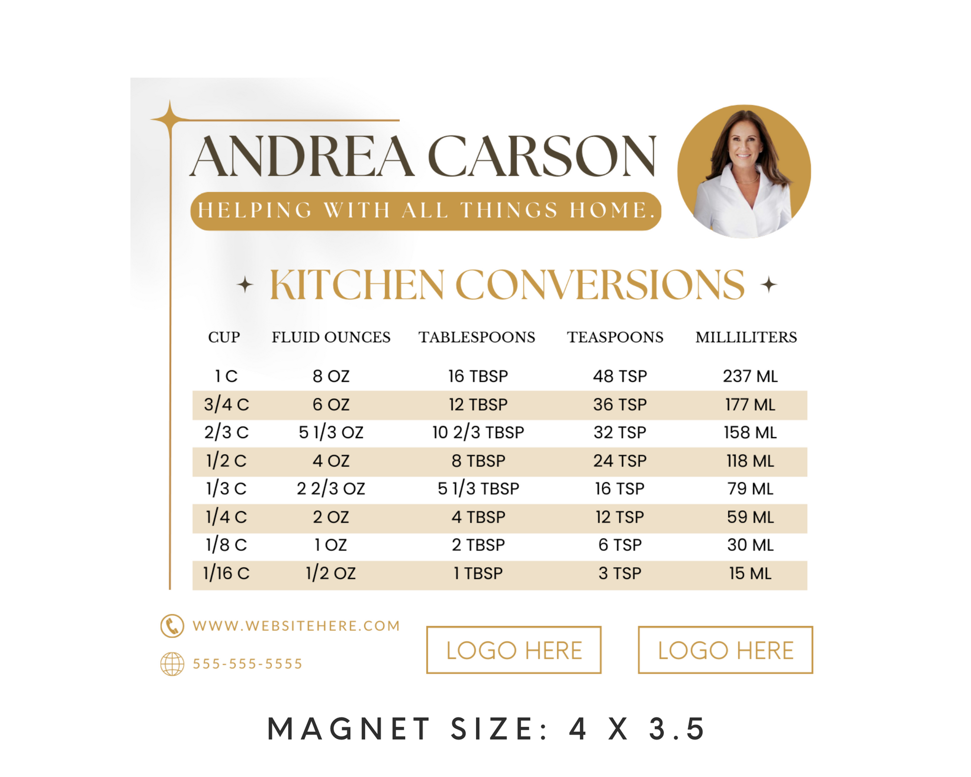 Real Estate Template – Promo Magnet with Kitchen Conversions 5