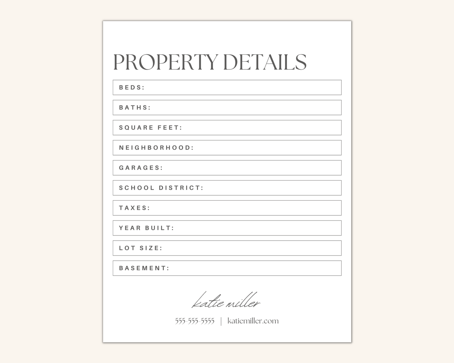 Just Listed Flyer - Peaceful Brand