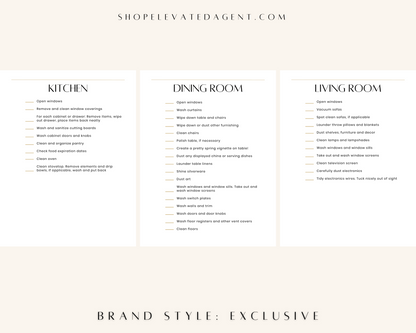 Cleaning Checklist - Exclusive Brand Style
