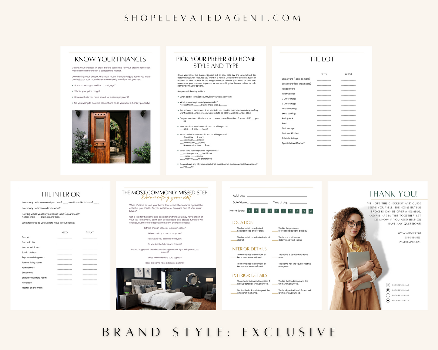 Dream Home Checklist - Exclusive Brand Style