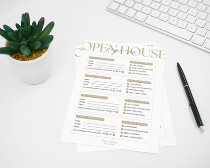 Real Estate Open House Template for Open House Sign-In Sheet Template for Real Estate Open House Farming for Open Houses