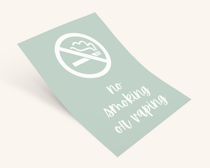 Real Estate Template – Airbnb No Smoking Sign