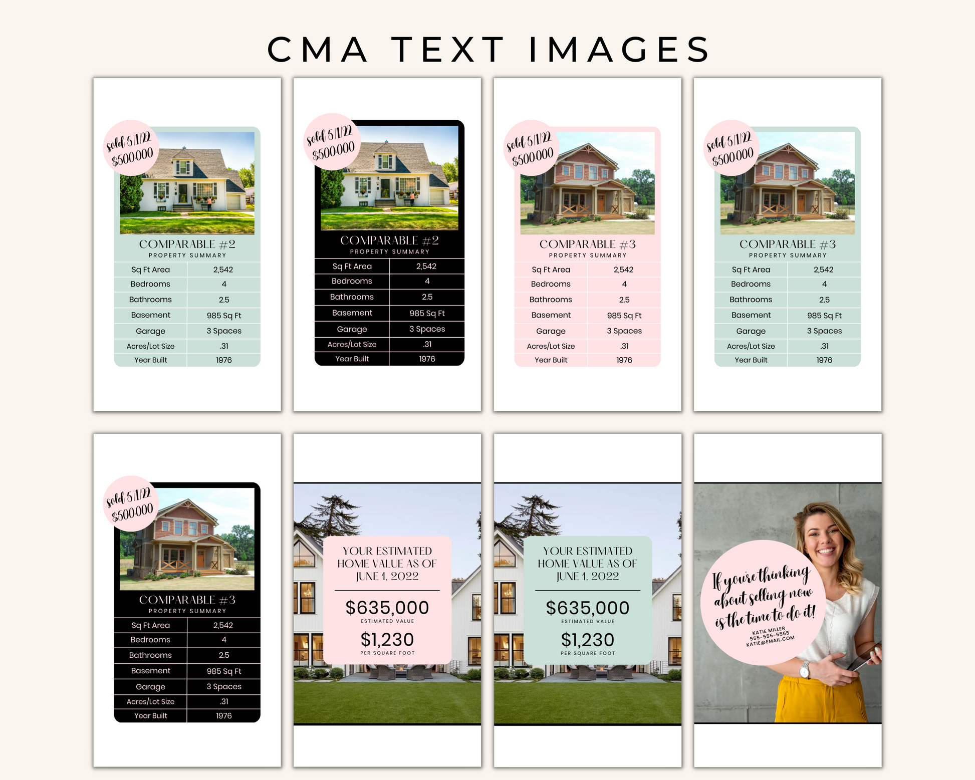 Real Estate Text Message Images Pink Real Estate Template