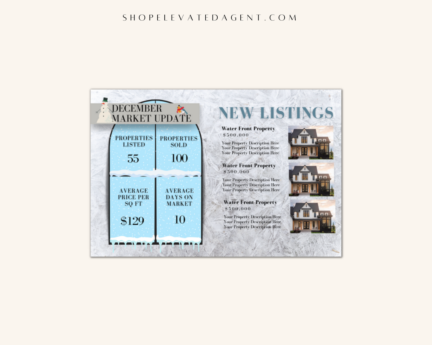 January Newsletter Template for Email Real Estate Template for Email Newsletter Real Estate Newsletter Template for Realtors Real Estate Email Newsletter Template 