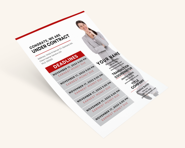 Keller Williams Transaction Summary Flyer Real Estate Template