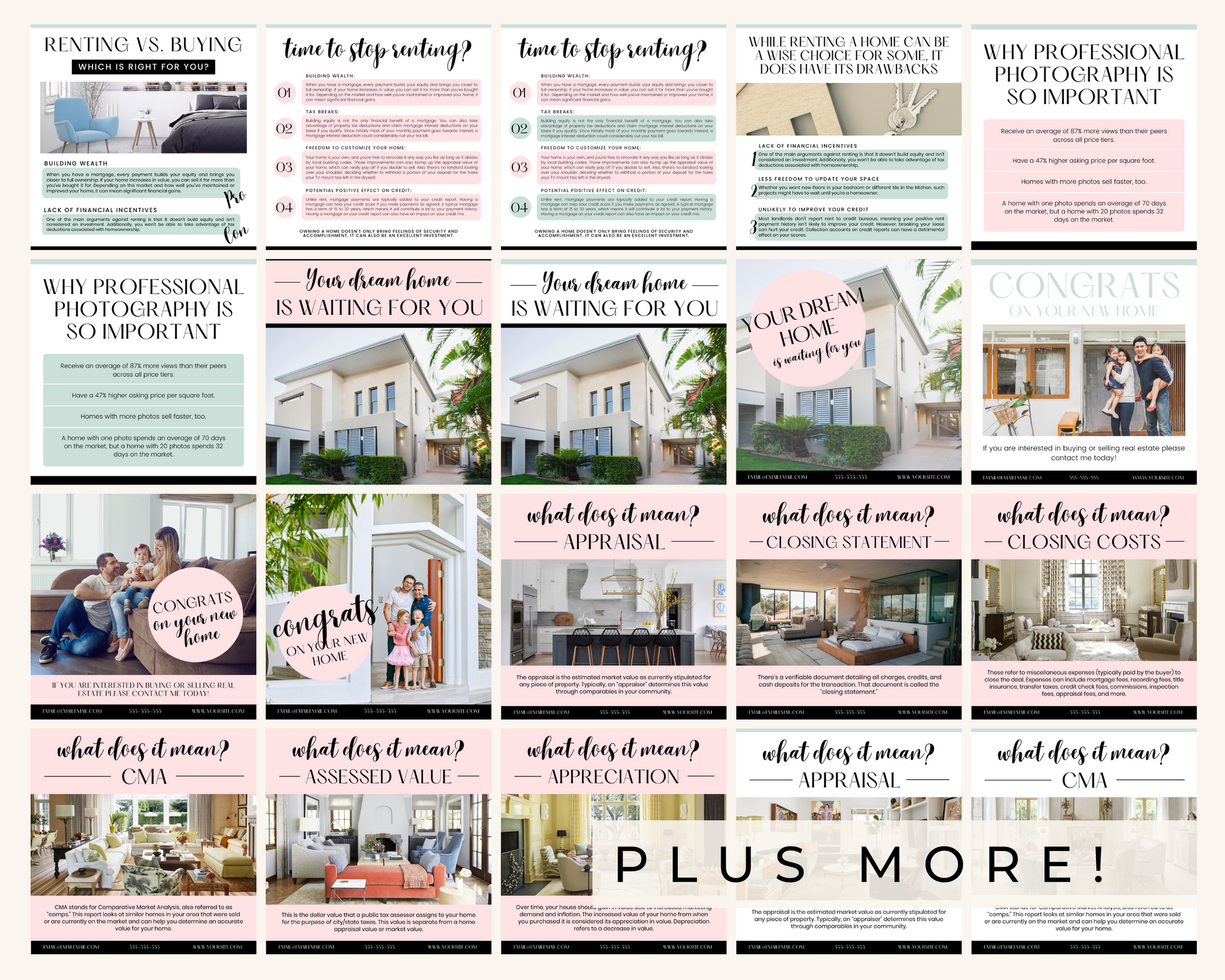 Real Estate Templates – 200 Branded Real Estate Social Media Post - Playful Brand Style