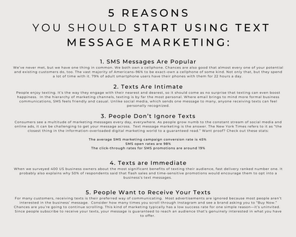 Just Listed Text Message Template