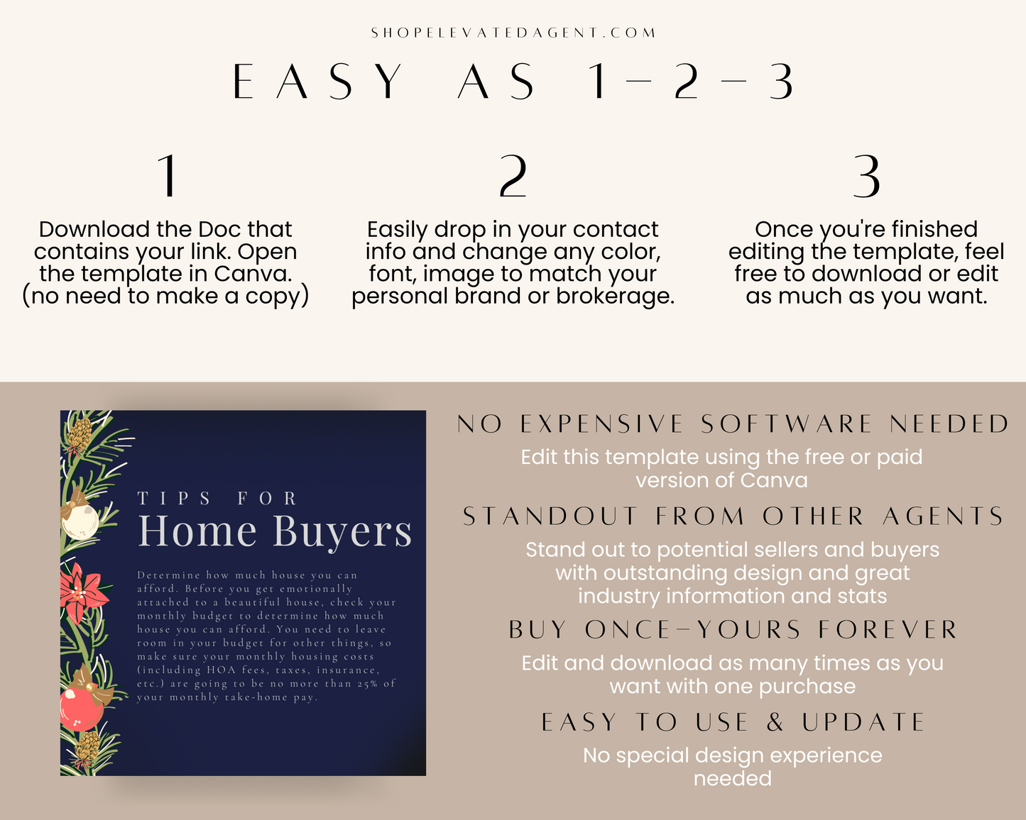 Real Estate Templates – Buyer and Seller Tips - Blue