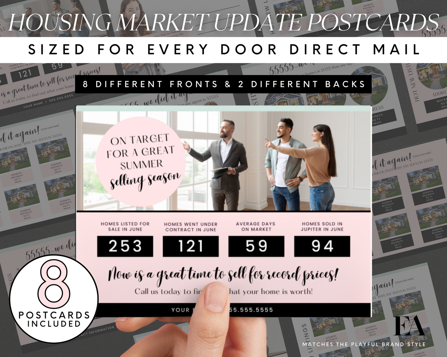 Real Estate Template – Market Update Postcard - Playful Brand