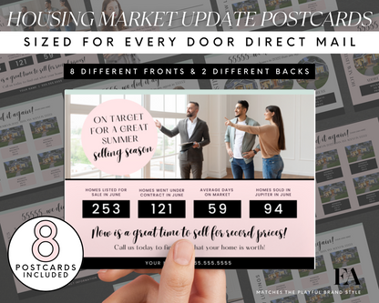 Real Estate Template – Market Update Postcard - Playful Brand