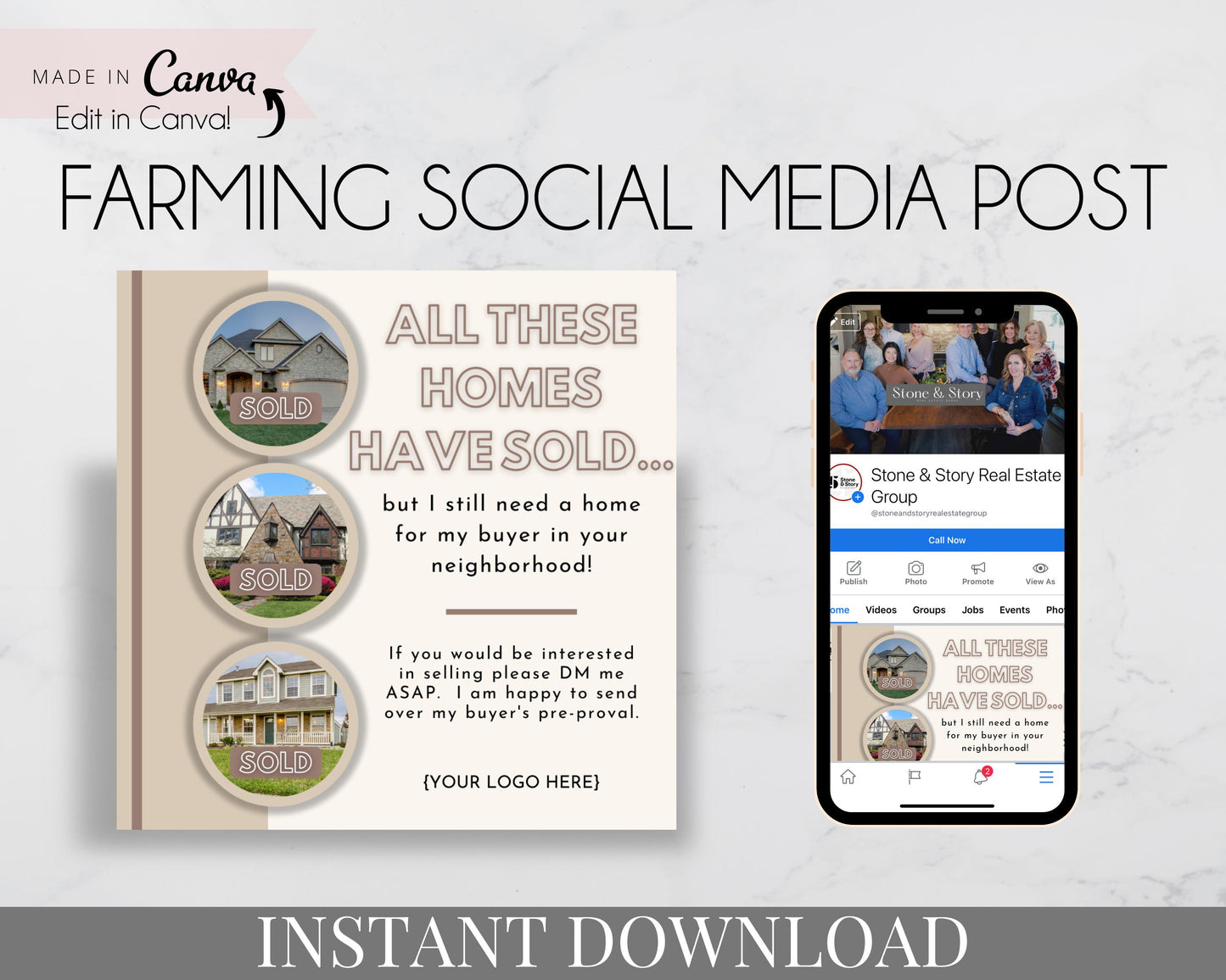 Farming & Listing Realtor Social Media Post