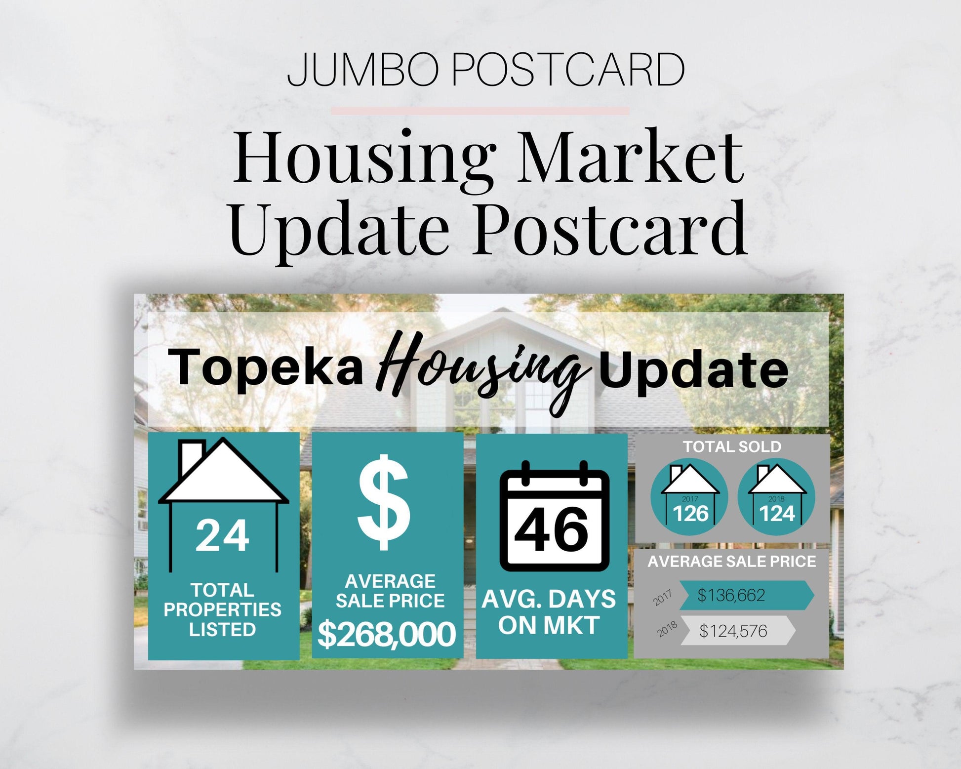 Real Estate Template – Housing Market Update Jumbo Postcard