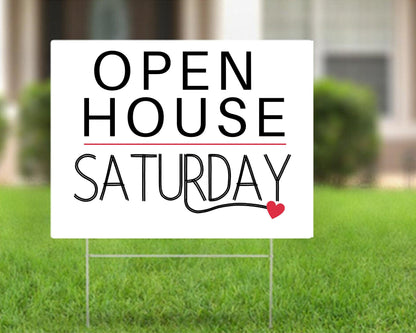 Real Estate Template – Open House Yard Sign - Heart