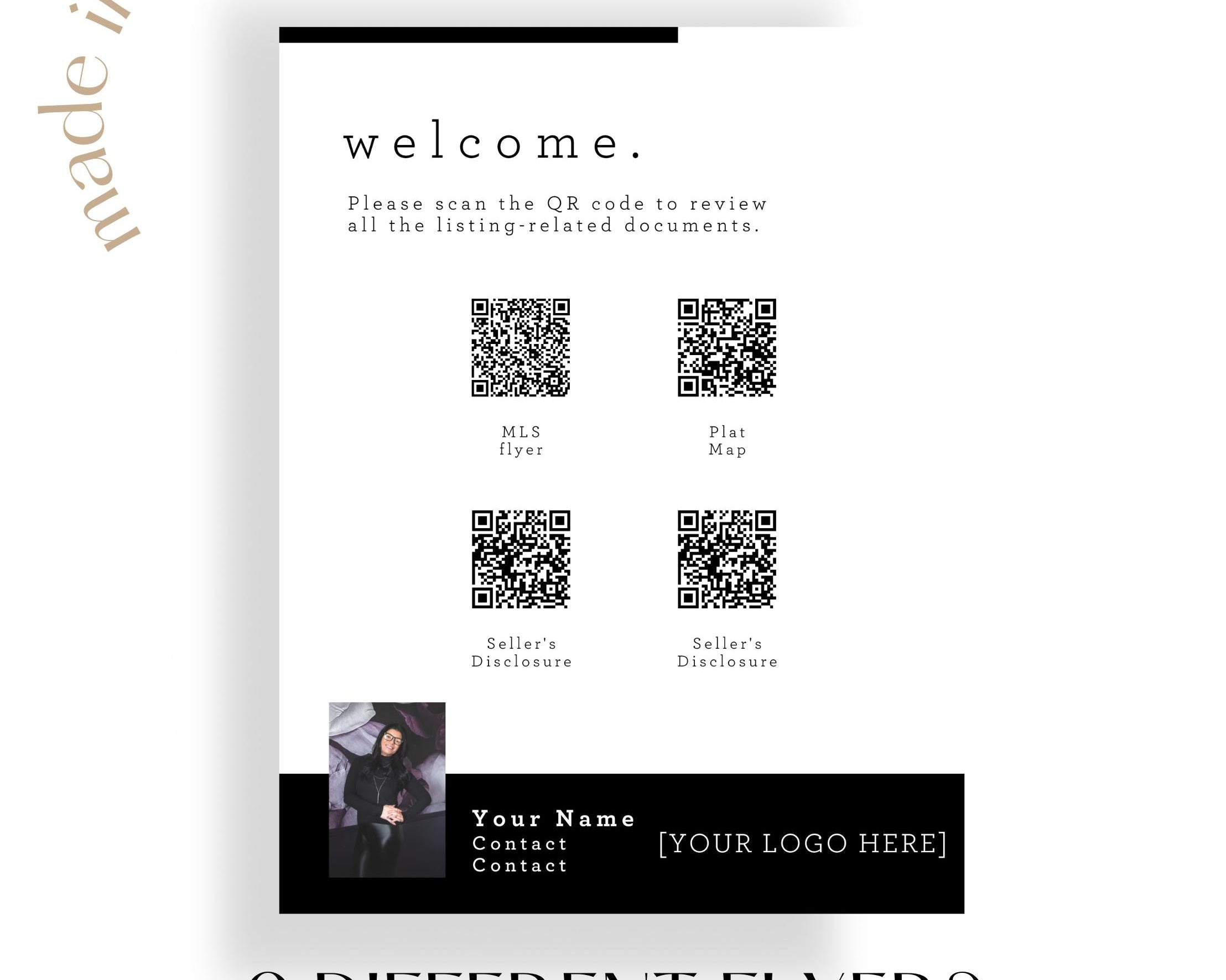 Real Estate QR Code Listing Flyer, Open House QR Code, Real Estate Marketing, Realtor QR Code, Real Estate Template, Home Seller Guide, Canva