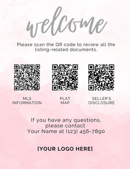 Real Estate QR Code Listing Flyer, Open House QR Code, Real Estate Marketing, Realtor QR Code, Real Estate Template, Home Seller Guide, Canva