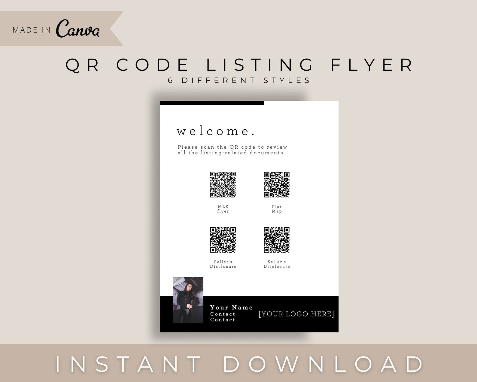 QR Code Listing Flyer – Elevated Agent