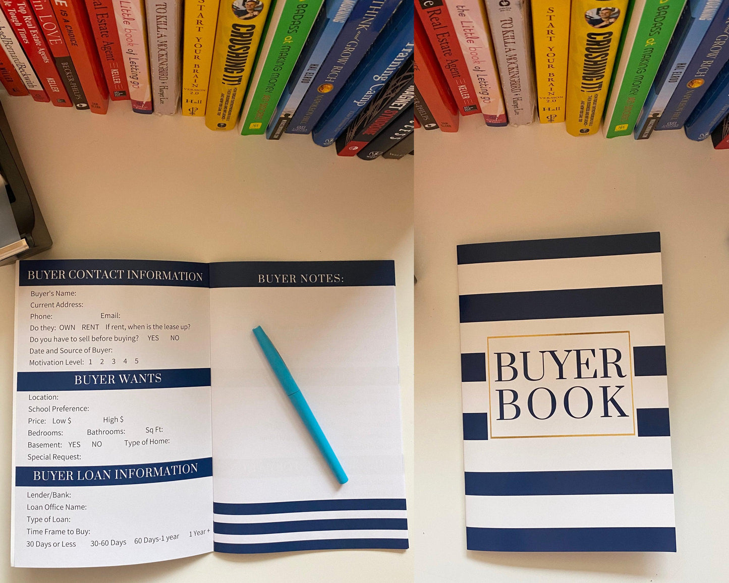 Real Estate Buyer Book - Blue Stripe