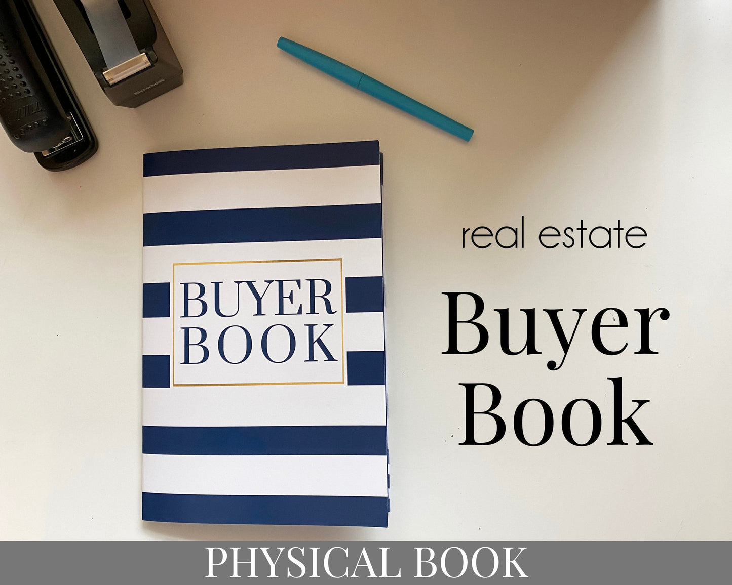 Real Estate Buyer Book - Blue Stripe