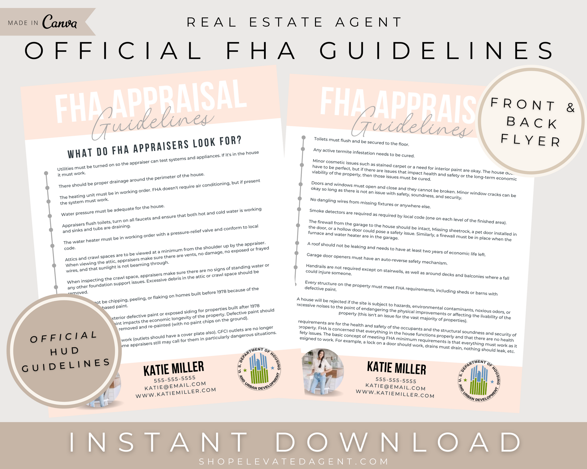 Real Estate FHA Flyer – Elevated Agent