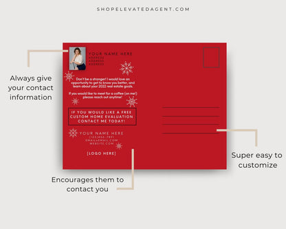 Real Estate Template – Real Estate Holiday Card - Hello Neighbor Postcard