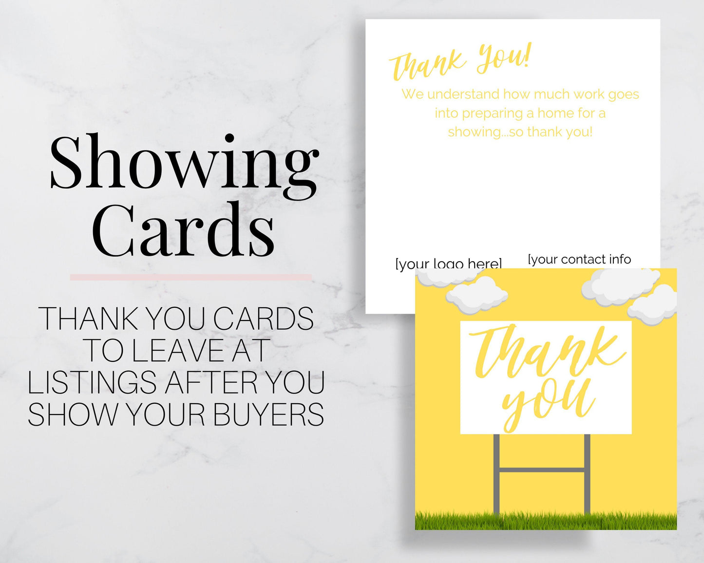 Real Estate Showing Thank You Cards