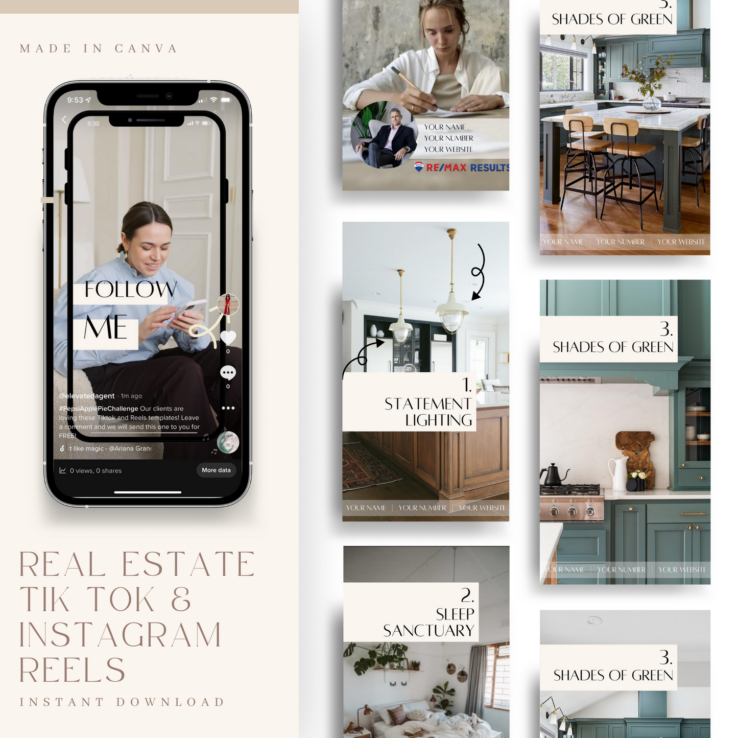 Real Estate TikTok - Instagram Reels Templates