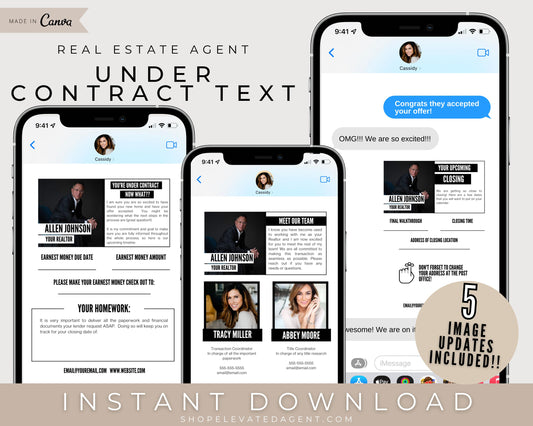 Under Contract Text Message Template - Contrast