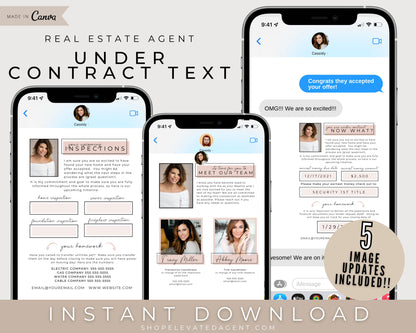 Under Contract Text Message Template - Neutral