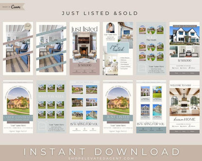 Real Estate Template – 100 Modern Real Estate Feed Posts